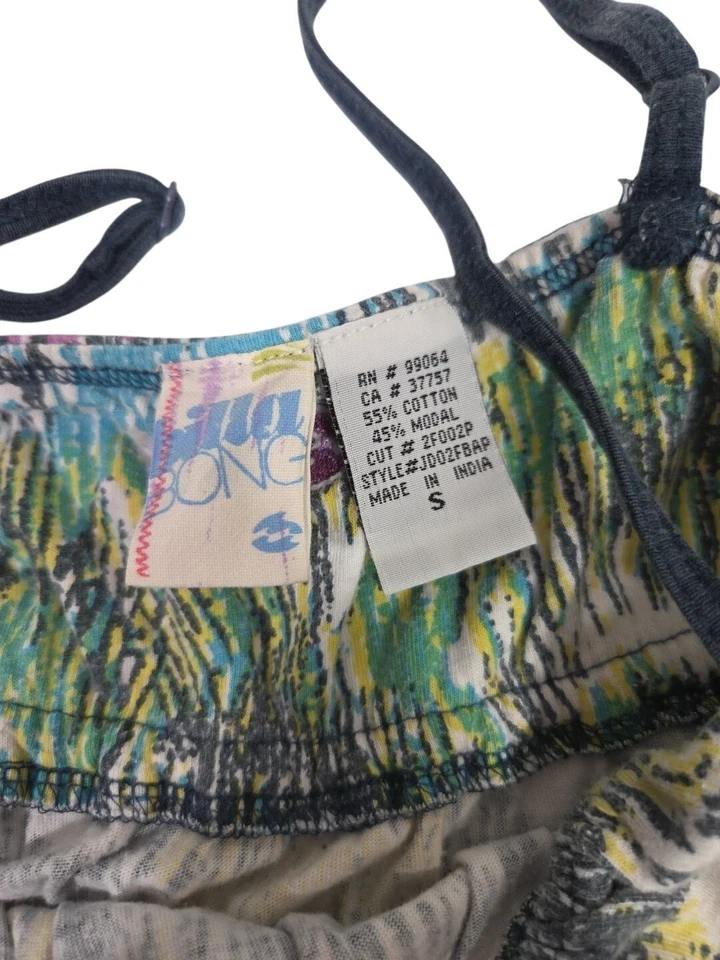 VTG Y2K Billabong Mini Babydoll Coverup Dress Colorful Sz S Boho Indie Sleaze - Image 4 of 4