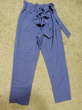 Womens Blue Pants Size M(12) Elastic Waist Wi...