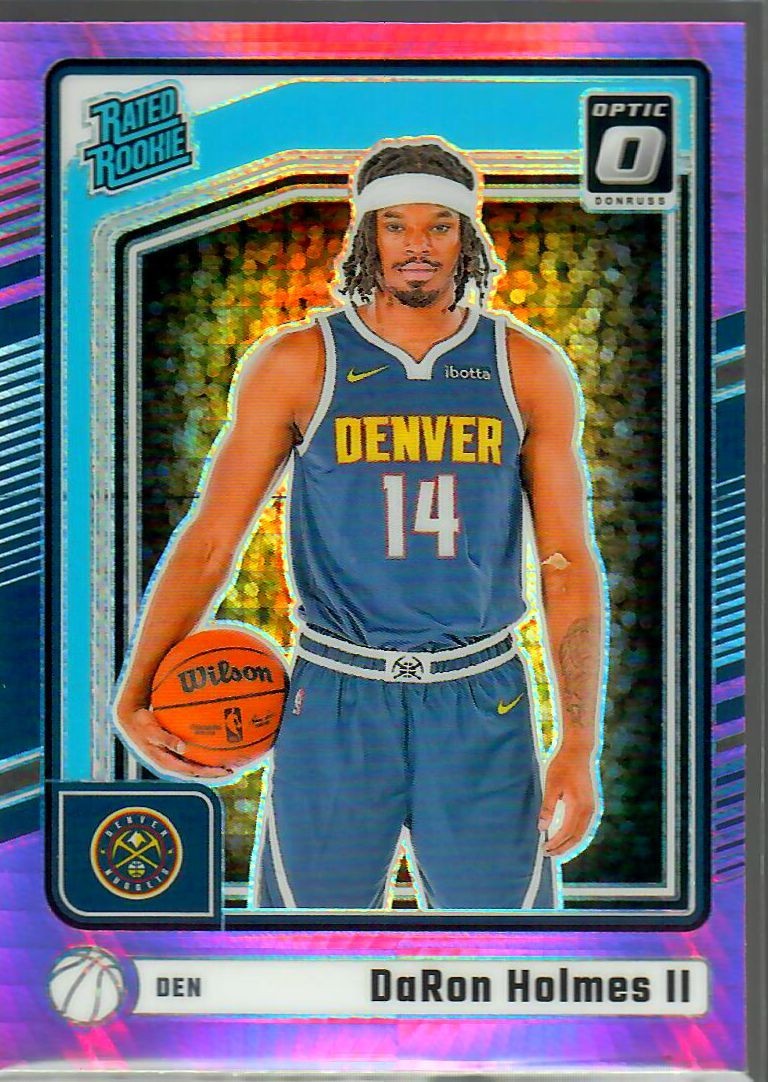 2024-25 Panini Optic Basketball Hyper Pink Prizm DaRon Holmes #262 RC Nuggets