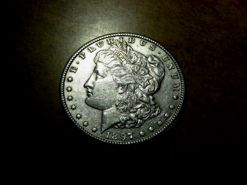 BETTER DATE HIGH GRADE AU/UNC 1897-S MORGAN SILVER DOLLAR  W4