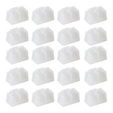 Silicone Ethernet Hub Port RJ45 Anti-Dust Stopper Cap Cover Clear 20pcs