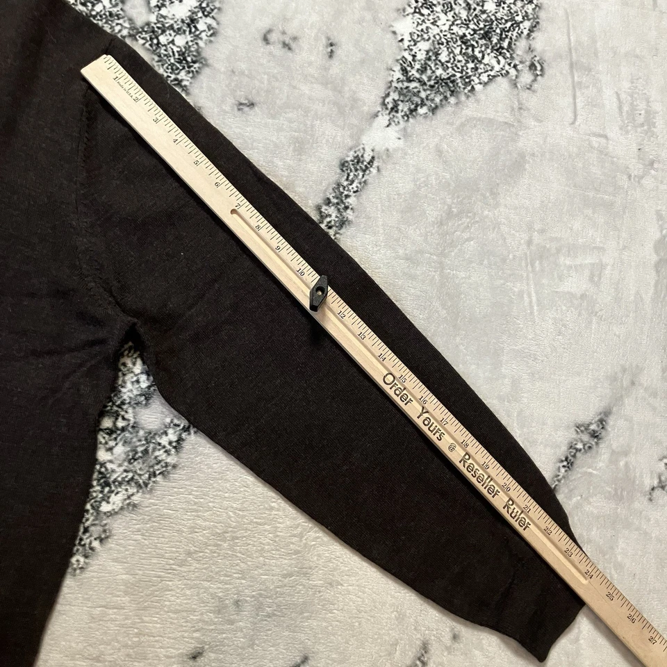 Suéter Garret Scott Para Hombre Talla Grande Marrón Lana Merino Extra Fina Manga Larga Foto 3 de 4