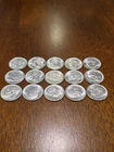 15 each Roosevelt Dimes Pre 1964 .90% Silver- Beautiful Dimes