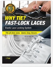 Shoe Gear Why Tie Fast Lock Laces - White: Convenient Footwear Maintenance