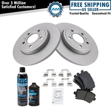 Rear Semi Metallic Brake Pad & 288mm Coated Rotor Kit Direct Fit w/Chemicals