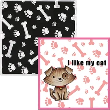 Pet Backgroud Clear Rubber Stamps for Card Making Decorative Dog Paw Bone Rubber