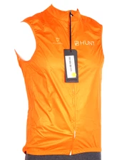 Cuore HUNT Wheels Silver Cycling Wind Vest Men SIZES Orange Road Bike Race MTB