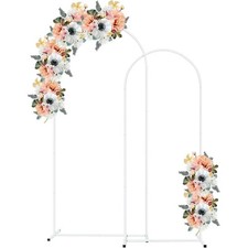 Set of 2 5FT  6FT Wedding Arch Backdrop Stand, Metal Arch Frame for Ceremony