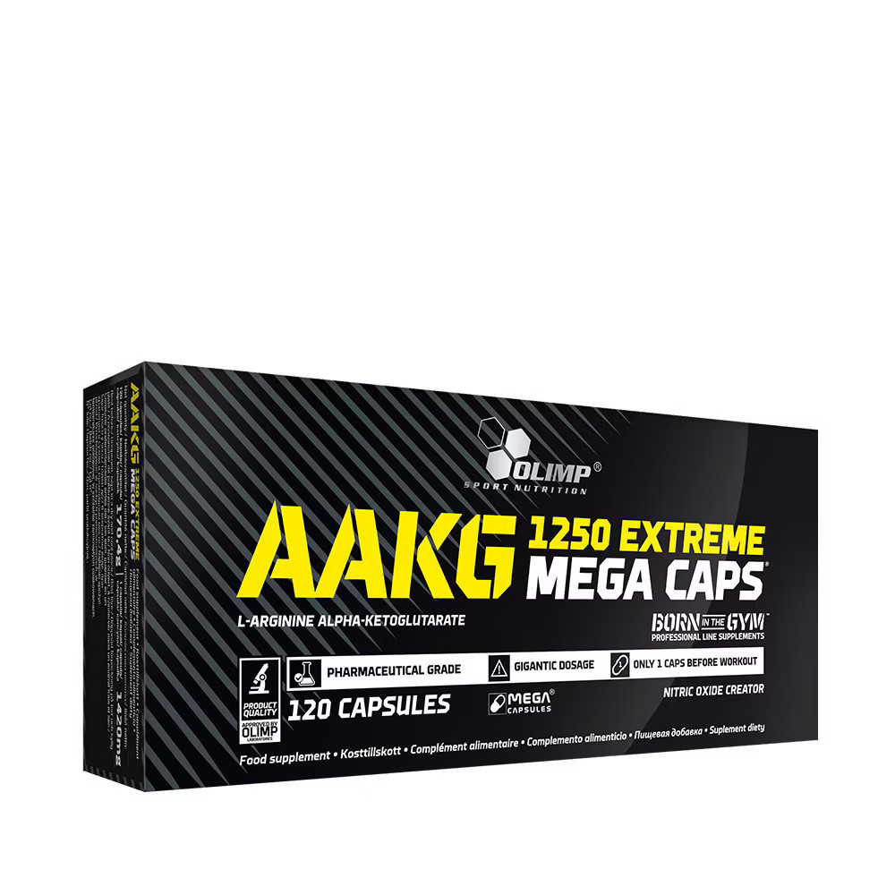 AAKG 1250 Extreme pre-workout de L-arginine en capsules pour le volume