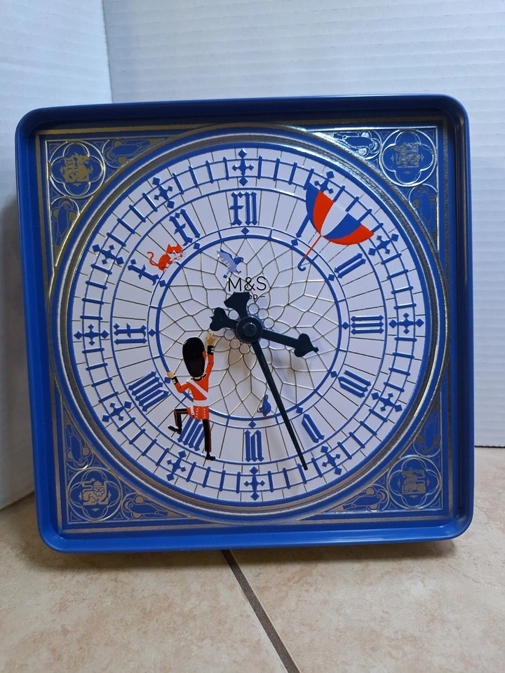 Reloj de Trabajo Marks And Spencer M&S Big Ben Naranja Joffa Cake Vacío 9x9 Foto 2 de 4