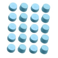 20Pcs Blue Replacement Valve Caps for Car Air Conditioning, Leakproof R134a AC