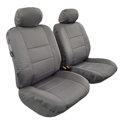 Grey Canvas Front Seat Covers For HONDA CIVIC SEDAN 2012-2017