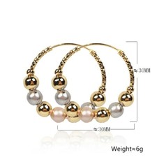 18k Layered real Gold Filled Endless Round hoop Earrings Multi colors