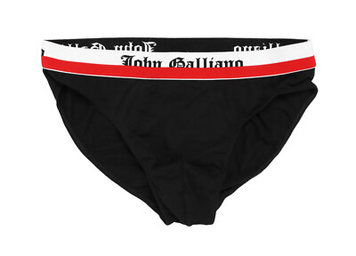 NWT JOHN GALLIANO BRIEFS black red white cotton luxury EU 2XL USA