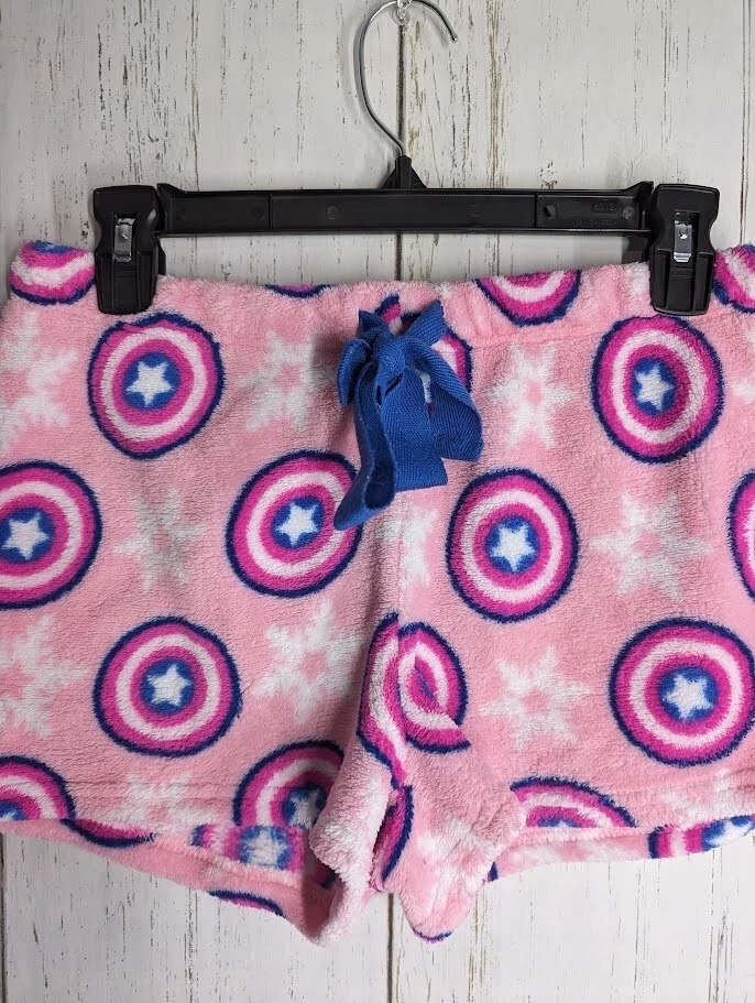 Marvel Size Medium Pink Womens Fluffy Comfy Pajama Shorts - Image 3 of 4
