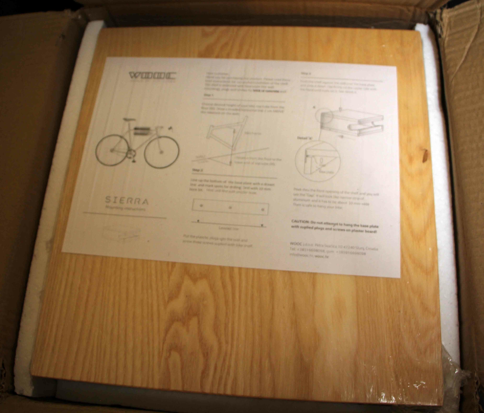 Wooc world of our cubes sierra light wooden bike rack shelf