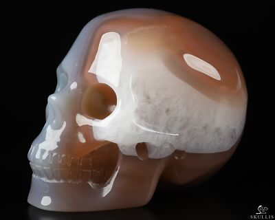 2.0'' Mozambique Agate Carved Crystal Skull,Realistic, Crystal Healing