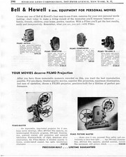 1949 Print Ad of Bell  Howell Filmo 8mm Movie Cameras Auto-8 Tri-Lens Companion