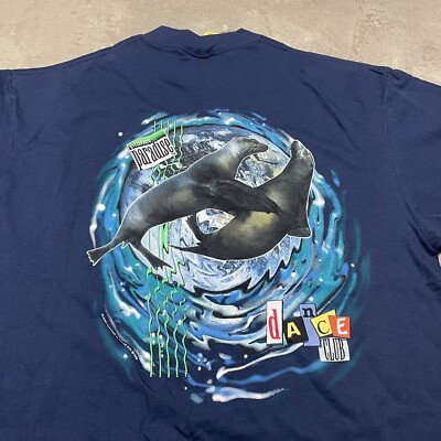 Vintage Manatees Mother Earth Nature T Shirt 90s Ocean Wildlife XL Men s NWT
