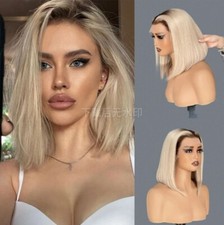 Blonde Bob Wig Lace Front Human Hair Ombre 13x4 Lace Frontal Wigs For Women