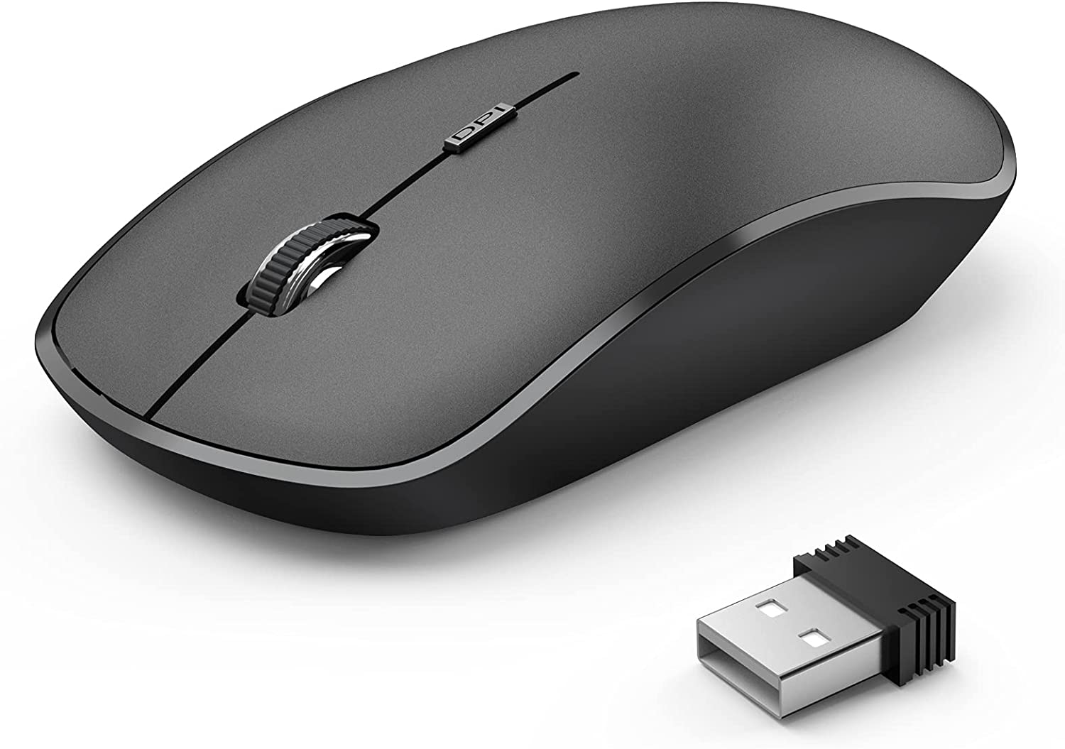 Ultra Thin 2.4G Wireless Silent Mouse with USB Receiver for Laptops-image
