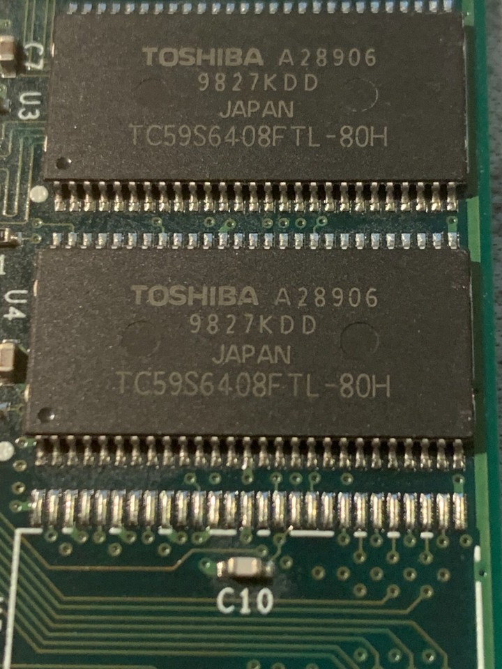 TWO Toshiba PC100-322-620 DIMM 168-pin memory modules (64MB x 2?) | eBay