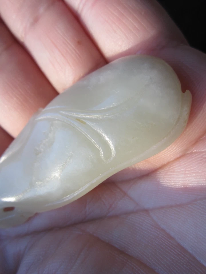 ANTIGUO jade chino Qianlong en la dinastía Qing jade melón porcelana Foto 2 de 4