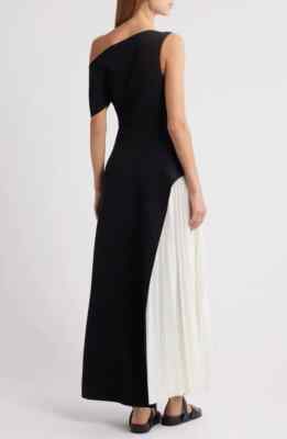 NEW Acler Sudden One-Shoulder Contrast Gown Black Size US 8 #MD345 | eBay