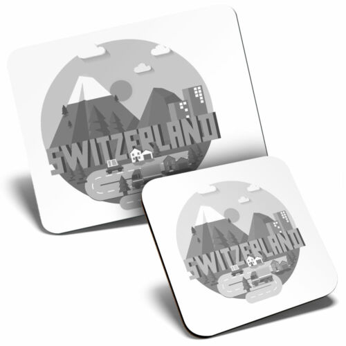 Zestaw mat i podstawek pod mysz - BW - Szwajcaria Travel Explore Swiss #35004 - Zdjęcie 1 z 8