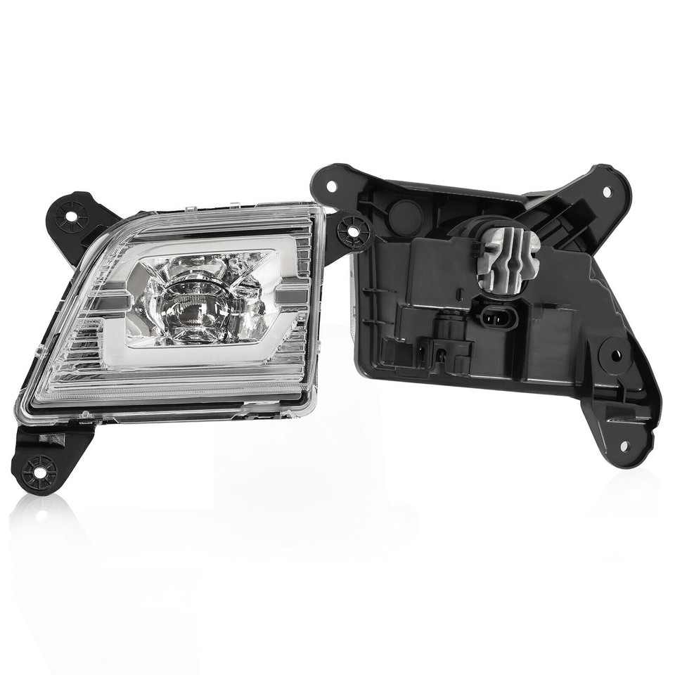 Fog Light Assembly Kit LED Fog Lights Replacement For 2019-2022 Chevy Silverado 1500 - Clear Lens, Chrome Housing Clear Lens Fog Light - Foto 5