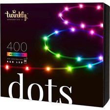 Twinkly Dots Black Wire Light String, Multico...