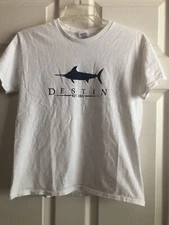 Delta Apparel Pro Weight White T-Shirt Short Sleeve “Destin “ Youth Size Large