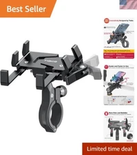 360° Rotatable Bike Phone Mount - Durable Aluminum Holder for 4.5-7" Phones