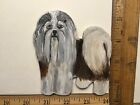 Handmade Wooden Handpainted ‘DoubleSided’ Shih Tzu Free-Standing Ornament/Plaque
