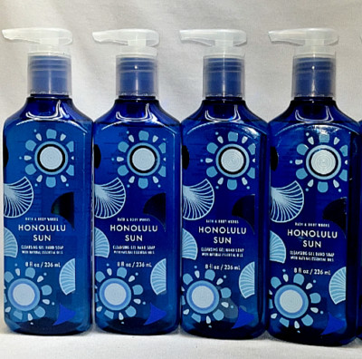 4 Honolulu Sun Cleansing Gel Hand Soap Bath & Body Works 8 fl Oz