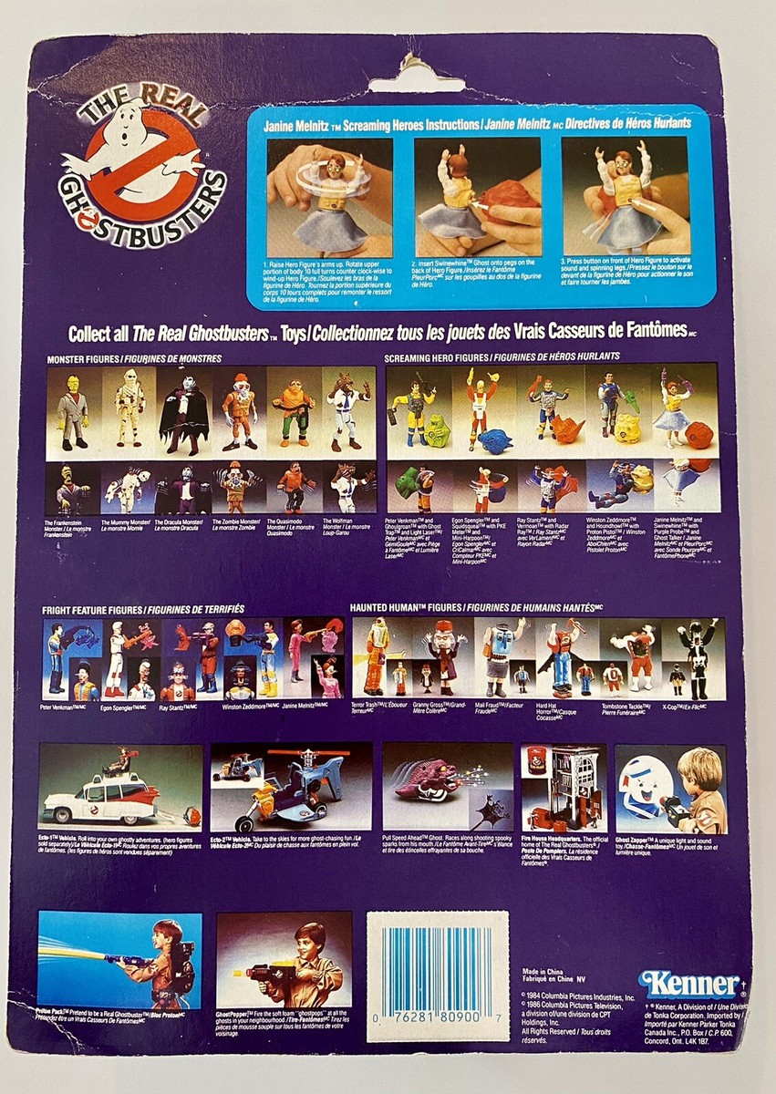 Real Ghostbusters Janine Melnitz Screaming Heroes Kenner Vintage