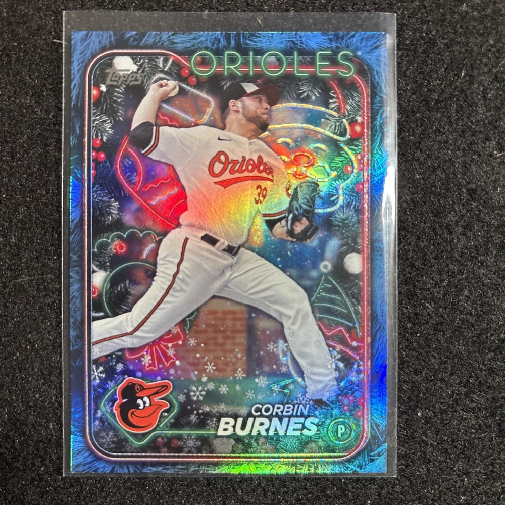 2024 Topps Holiday - Blue Metallic Holiday Tree #H7 Corbin Burnes