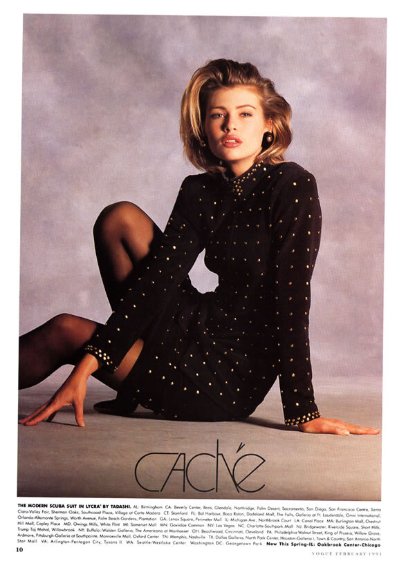 1991 Cache Daniela Pestova fashion 1-page MAGAZINE AD | eBay