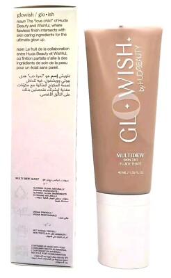 GloWish by Huda Beauty Multi Dew Skin Tint Medium 05  1.35 oz Full Size New $37