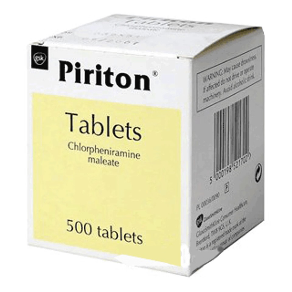 Piriton Tablets Pack of 500 Hayfever Relief Bulk Buy Hayfever