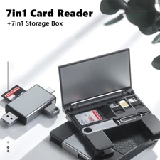Memory Card Reader For iPhone iPad/Android Phone Case Storage Organizer Holder 
