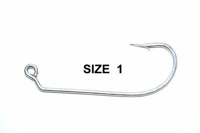 100 Eagle Claw Size 1 Sea Guard 413 O'shaughnessy 60° Jig Mold Fish Hooks  