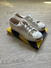 Vintage Made In USA Jack Purcell White Canvas Vtg Kids Size 10.5 Boys 6