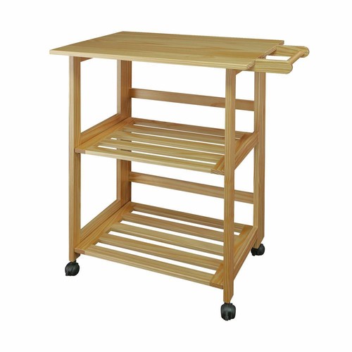 Trek Folding Kitchen Cart - Natural - Picture 8 of 11