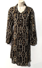 Haute Hippie Womens Long Sleeve Button Front Shirt Dress Sz XL Cotton Semi Sheer