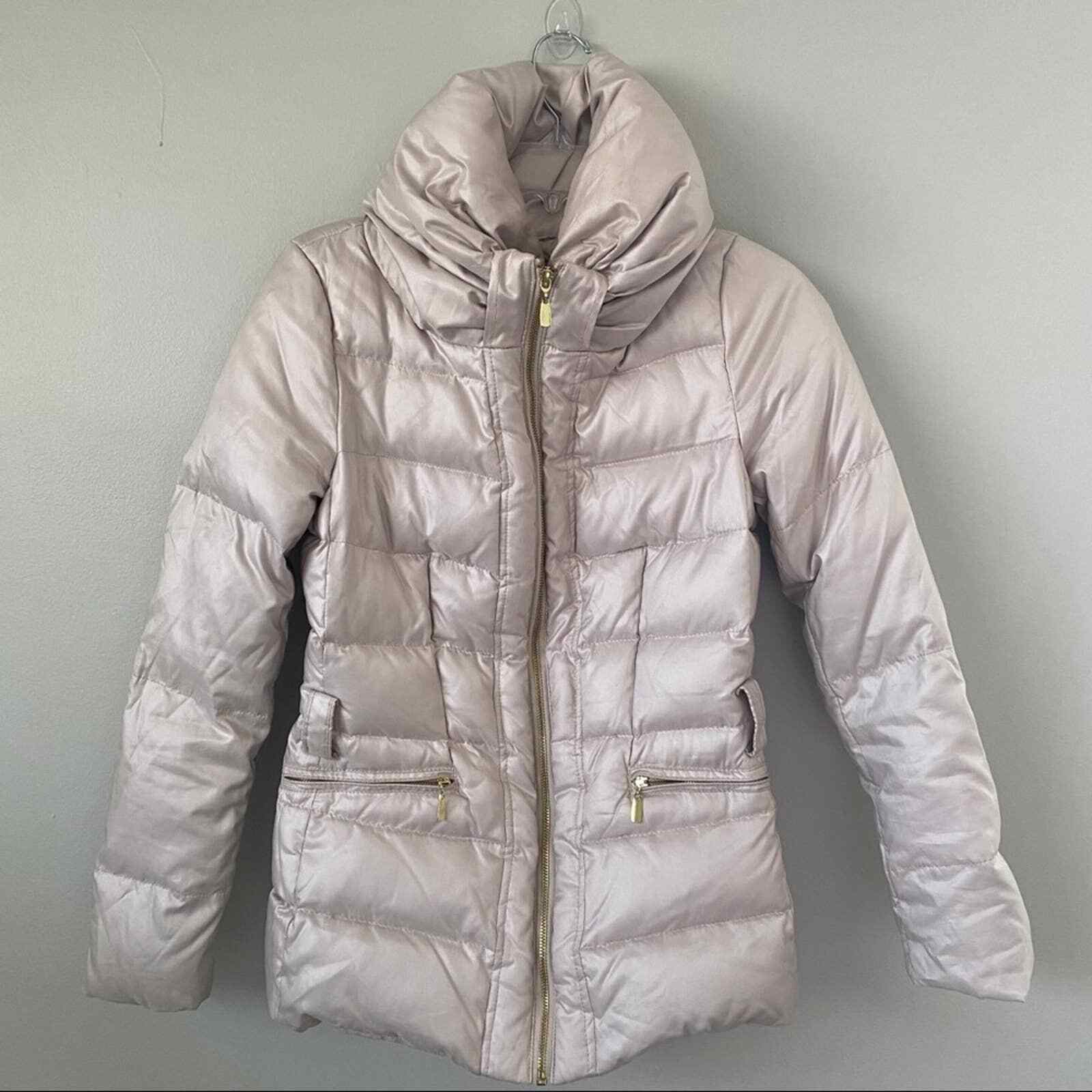 Zara Down Full Zip Puffer Hooded Winter Coat Jacket O… Gem