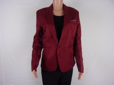 I.d.f. 1-button Suit Jacket Size: Xl Maroon