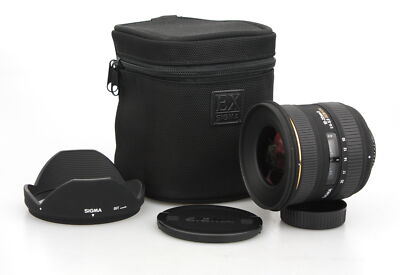 Sigma 10-20mm f/4-5.6 DC HSM Wide Zoom Objektiv, Schutzkappen, Haube & Case - Nikon F Cropped