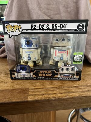 Funko pop R2-D2 & R5-D4 Vinyl Figure 2 Pack 2023 Star Wars
