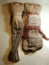 12"+ Indigenous Folk art dolls cloth hand made man and woman pr South American 